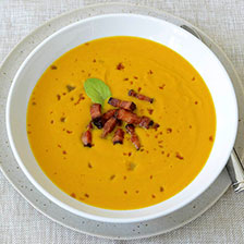 Creamy Squash, Prosciutto and Bacon Soup Recipe