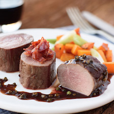 Seared Venison Tenderloin in Peppercorn Sauce Recipe