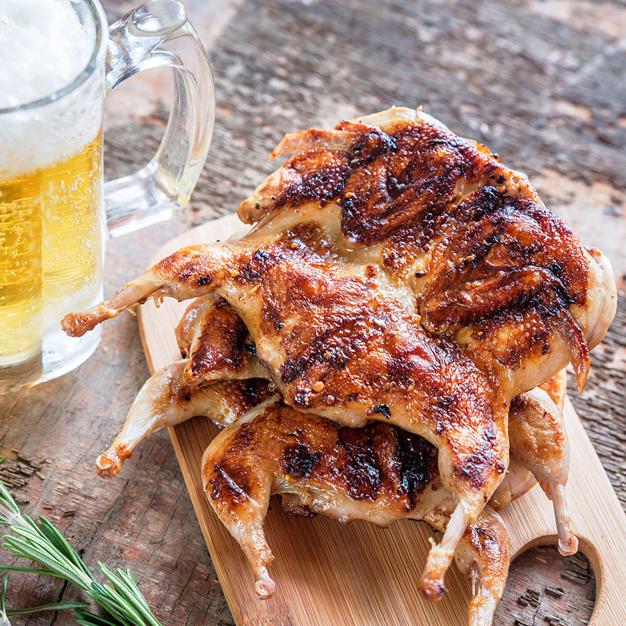 Boneless Grilled Quail Recipe | Marinated Quail Recipe