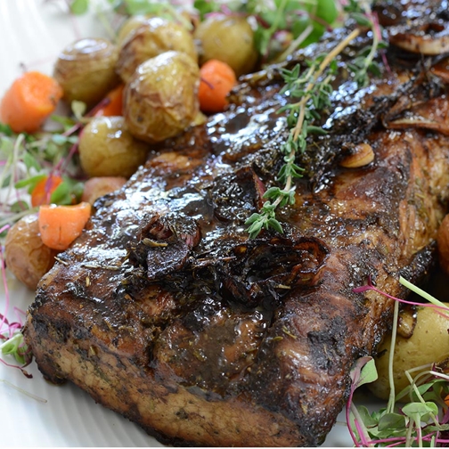 Pork Loin In Balsamic and Red Wine Recipe | Steaks and Game