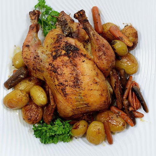 Roasted Jidori Chicken in Spanish Style Marinade Recipe