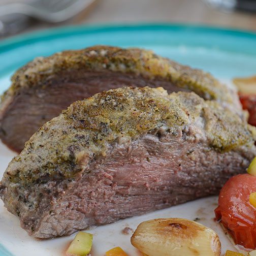 Roasted Top Sirloin Roast With Herb Crust Recipe | Steaks and Game