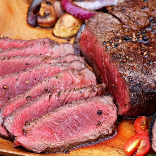 Top round steak top