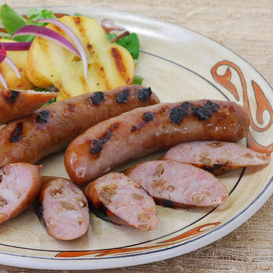 Smoked Chicken Sausage with Apple Steaks Game